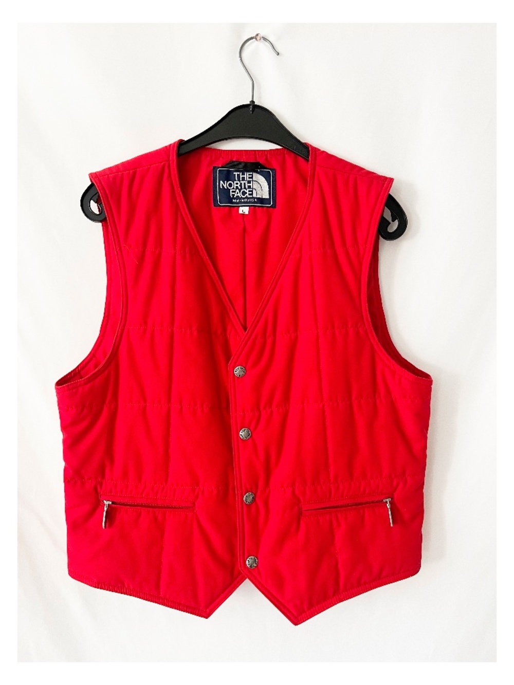 red vintage north face vest / winter snow ski hunting hiking liner vest / small